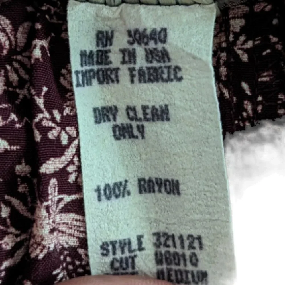 Women's Hype floral palazzo pants, brown, size M - Picture 4 of 4